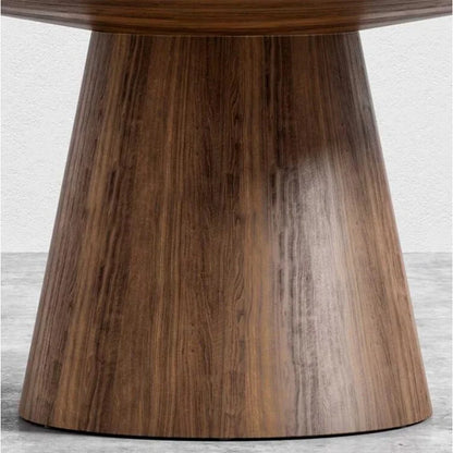 dining room furniture solid wood walnut veneer Round Pedestal Dining Table