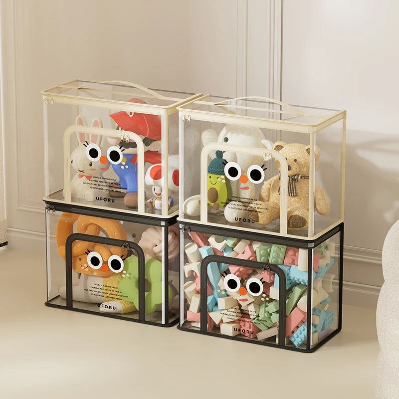 UFORU Toy storage bag large capacity basket home living room high appearance level baby wooden box finishing box artifact