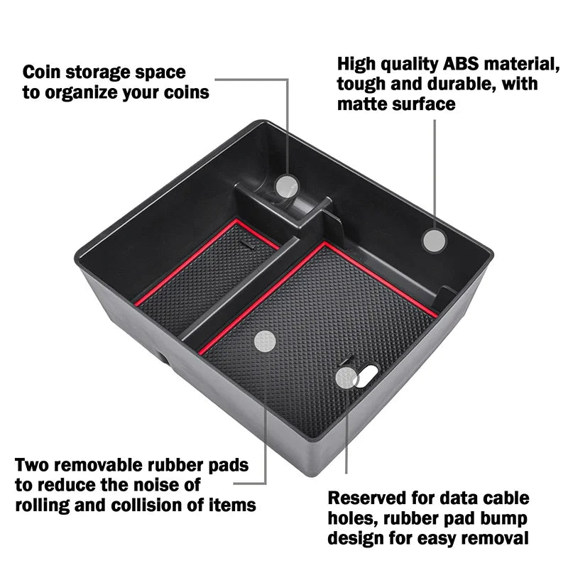 Car Accessories Center Console Organizer 2017- 2023 Car Interior Accessories Armrest Storage Tray Stowing Tidying For GMC Acadia