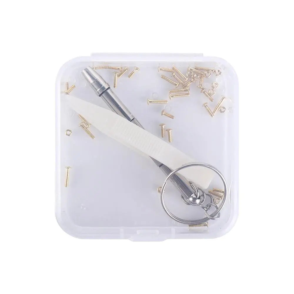 Screwdriver Assorted Kit Glasses Screws Replacement Glasses Screws Sets Sunglass Repair Tool Glasses Screws Eyeglass Nose Pads