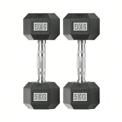 Hex dumbbells, 2.5-25 kg dumbbells,non-slip coating, ergonomic handle, solid iron dumbbell set, strength training,home gym