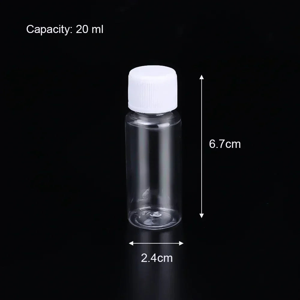 1/5/10Pcs Plastic Bottle Transparent Refillable Small Mouth Bottle Portable Sample Vials Cosmetic Containers for Lotion Creams