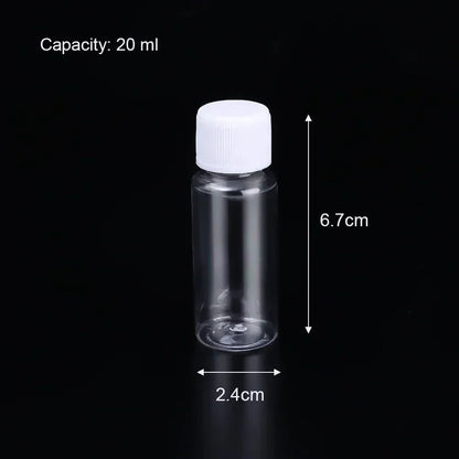 1/5/10Pcs Plastic Bottle Transparent Refillable Small Mouth Bottle Portable Sample Vials Cosmetic Containers for Lotion Creams