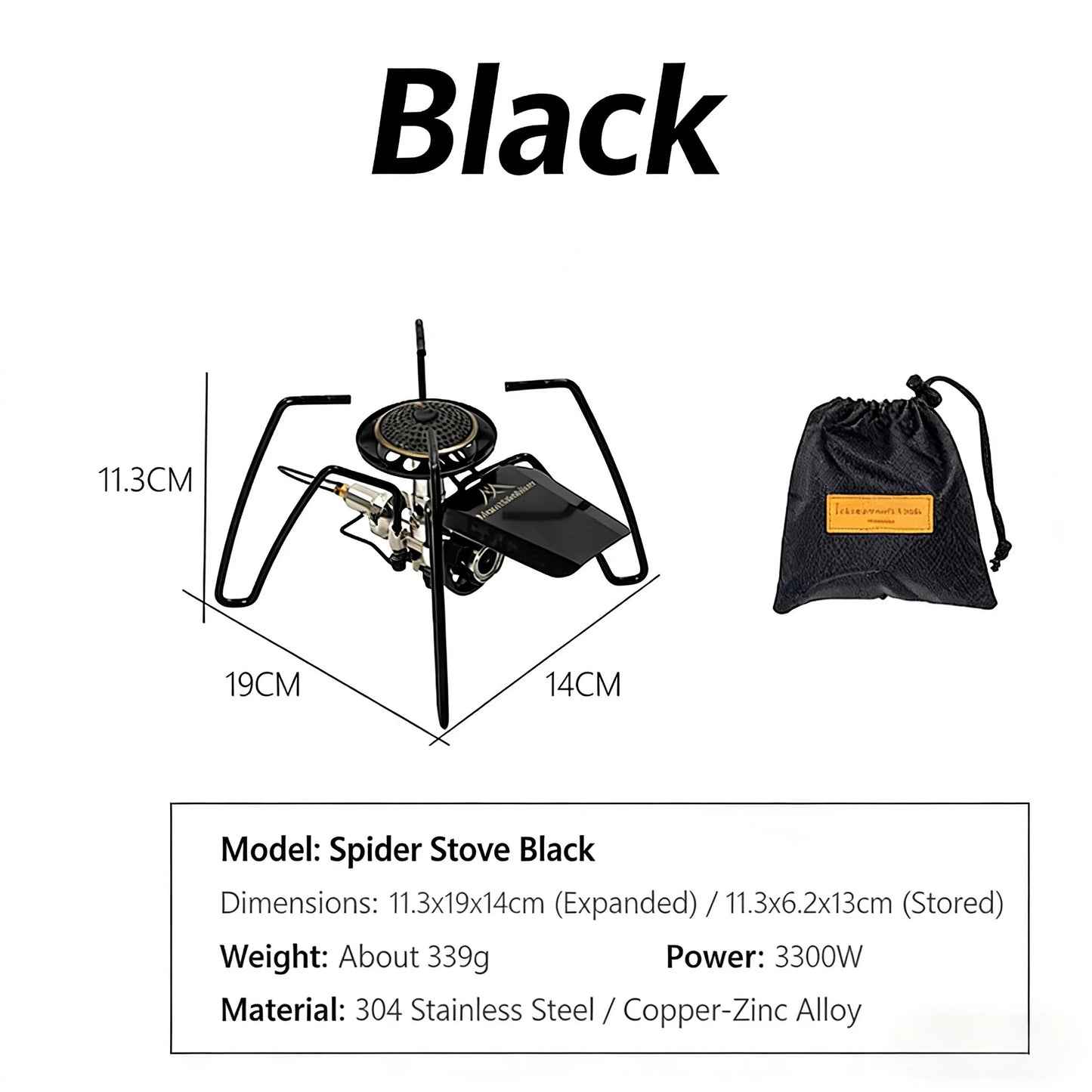 Mountainhiker Outdoor Portable Folding Spider Stove Camping Picnic Stove Barbecue Stove Household Stove with Holder