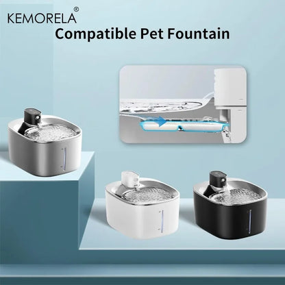 10/12 PCS Pet Water Fountain Filter Sponges Replacement for 135 Fl Oz/4 L Cat Dog Drinking Fountain Compatible with Water Founta