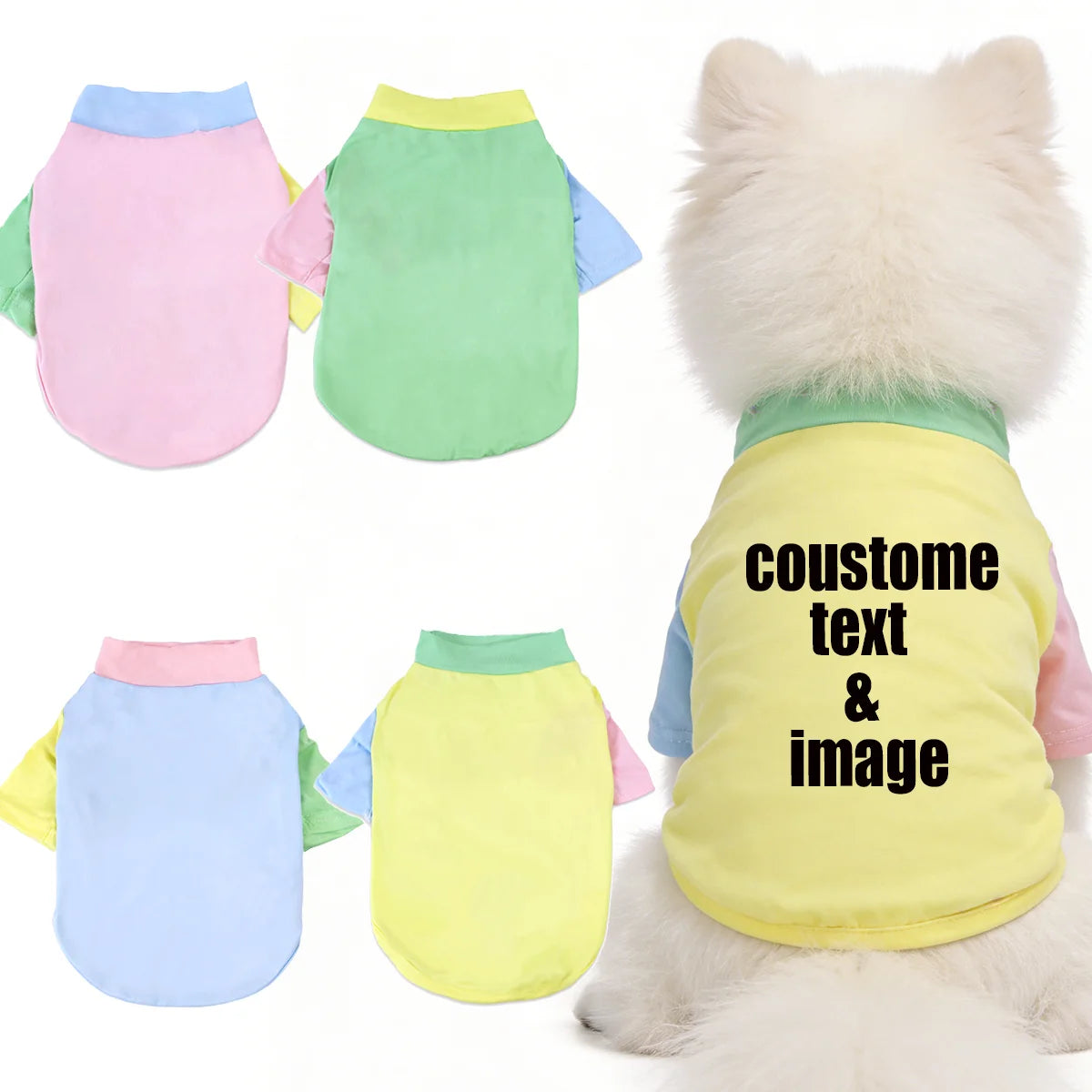 1 Pc Pet T-shirt  Fashionable Cartoon Bear Soft Breathable Dog Vest Cat Casual Clothes