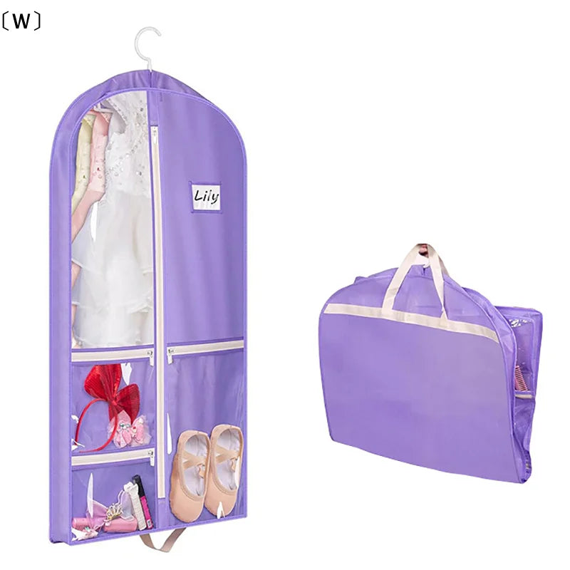 〔W〕Dance Garment Bags For Dancers 40" Garment Bags For Dance Costumes With 3 Pockets Cheer Uniform Garment Bag〔Winter1〕