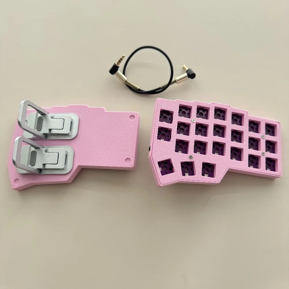 Tenting CorneV4.1 Spilt Keyboard Kit Green Pink Wired Hotswap Horn Keyboard Ergonomic Gaming Accessory Keyboard RGB VIAL Teclado