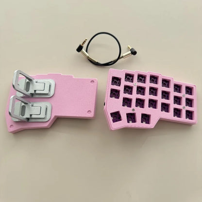 Tenting CorneV4.1 Spilt Keyboard Kit Green Pink Wired Hotswap Horn Keyboard Ergonomic Gaming Accessory Keyboard RGB VIAL Teclado