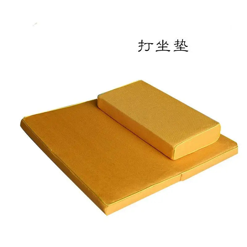 Thickened Zen Meditation Pad Coconut Fiber Embroidered Yoga Mat Home Use Sitting Cushion Yoga Mat Plant Floral Pattern