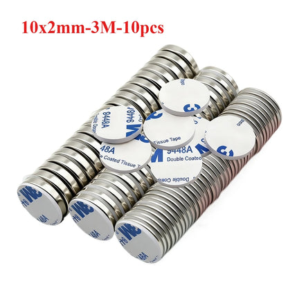 Neodymium Magnets with Double-Sided-Strong Adhesive Backed Round Magnet for Refrigerator,Crafts,Whiteboard,Kitchen,Home Office