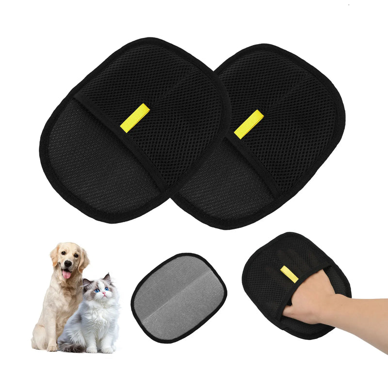 Pet Hair Removal Tool Reusable Static Removal Gloves, Double-SidedGrooming Gloves for Pets, Removes Pet Fur Hair for Carpets
