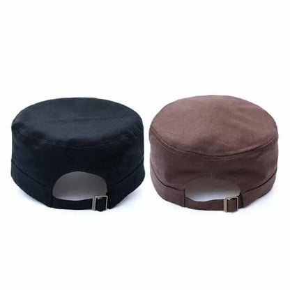 Hat Men's Flat Military Hat Is Simple And Versatile, Middle-Aged Hat Spring And Autumn Duck Tongue Casual Fashion New Style