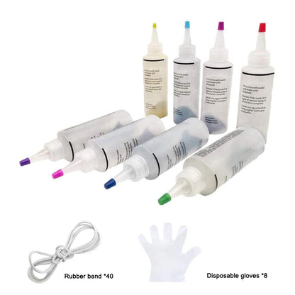 6/8/10 Colors Tie-Dye Kit Fabric Textile Paints Colorful Tie Dying for Craft Arts Fabric Textile Party