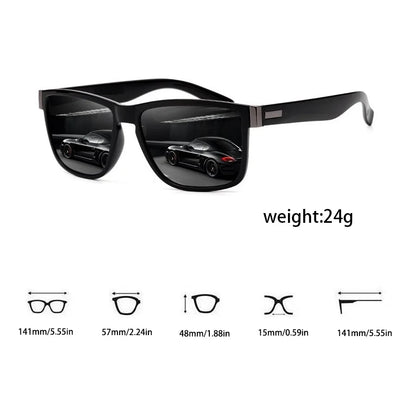 3PCS Fashion Classic Square UV400 Sunglasses Men Women Driving   Fishing Colorful Trendy Lightweight Outdoor Goggles