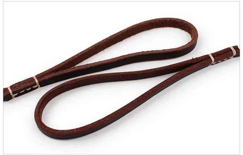 SYDZSW Pet Supplies Genuine Leather Dog Leash Wholesale Grade Copper Hook Large Dog Leash Labrador Shepherd Dog Products 0.8cm