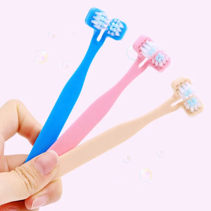 Dog Toothbrush Double Sided Pet Toothbrush Set Oral Care Double Head Toothbrushes 2PCS Set for Dog Teeth Cleaning Pet Products