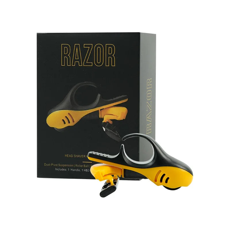 Men's Head and Skull Shaving Razor Manual Shaving Head Razor Small Car-shaped Portable Hair Clipper Shaver