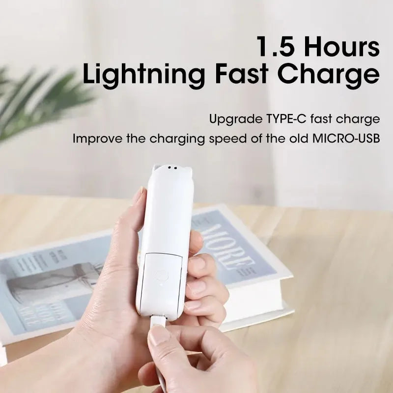 Portable Fan Super Mini Handheld Fan USB Rechargeable Fan Foldable Hand Held Small Pocket Fan with 2000mAh Power Bank 3 Gears
