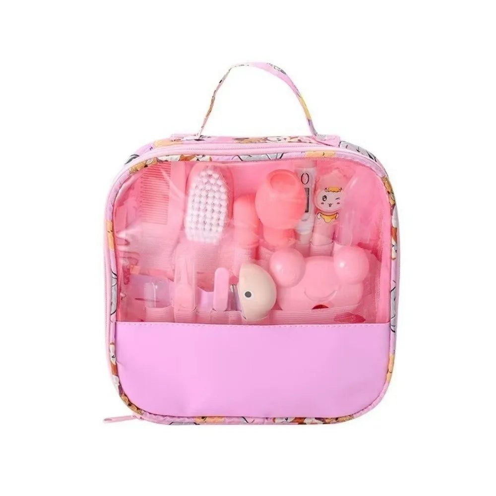 13Pcs/Set Multi-functional Baby Care Kit Hair Wash Brush Nail Clipper Newborn Care Essentials Comb Nasal Aspirator