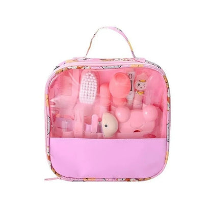13Pcs/Set Multi-functional Baby Care Kit Hair Wash Brush Nail Clipper Newborn Care Essentials Comb Nasal Aspirator