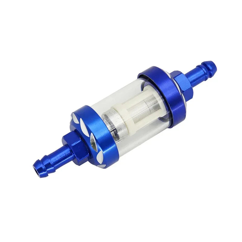 8mm CNC Aluminum Alloy Glass Gas Fuel Oil Filter Moto for Dirt Pit Bike 125/140/150/160cc CRF70 90 110 TTR100 110 KLX65