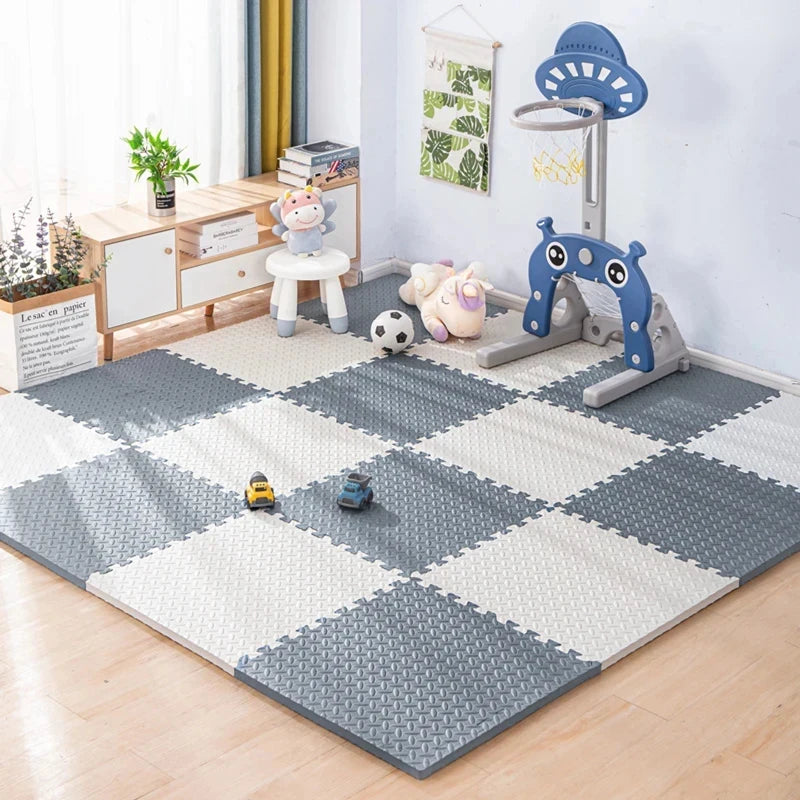 Yoga Gym Mat 14 Pcs 2cm Thick EVA Non-Slip Splicing Leaf Grain Floor Mats Shockproof Home Room Protection Rugs