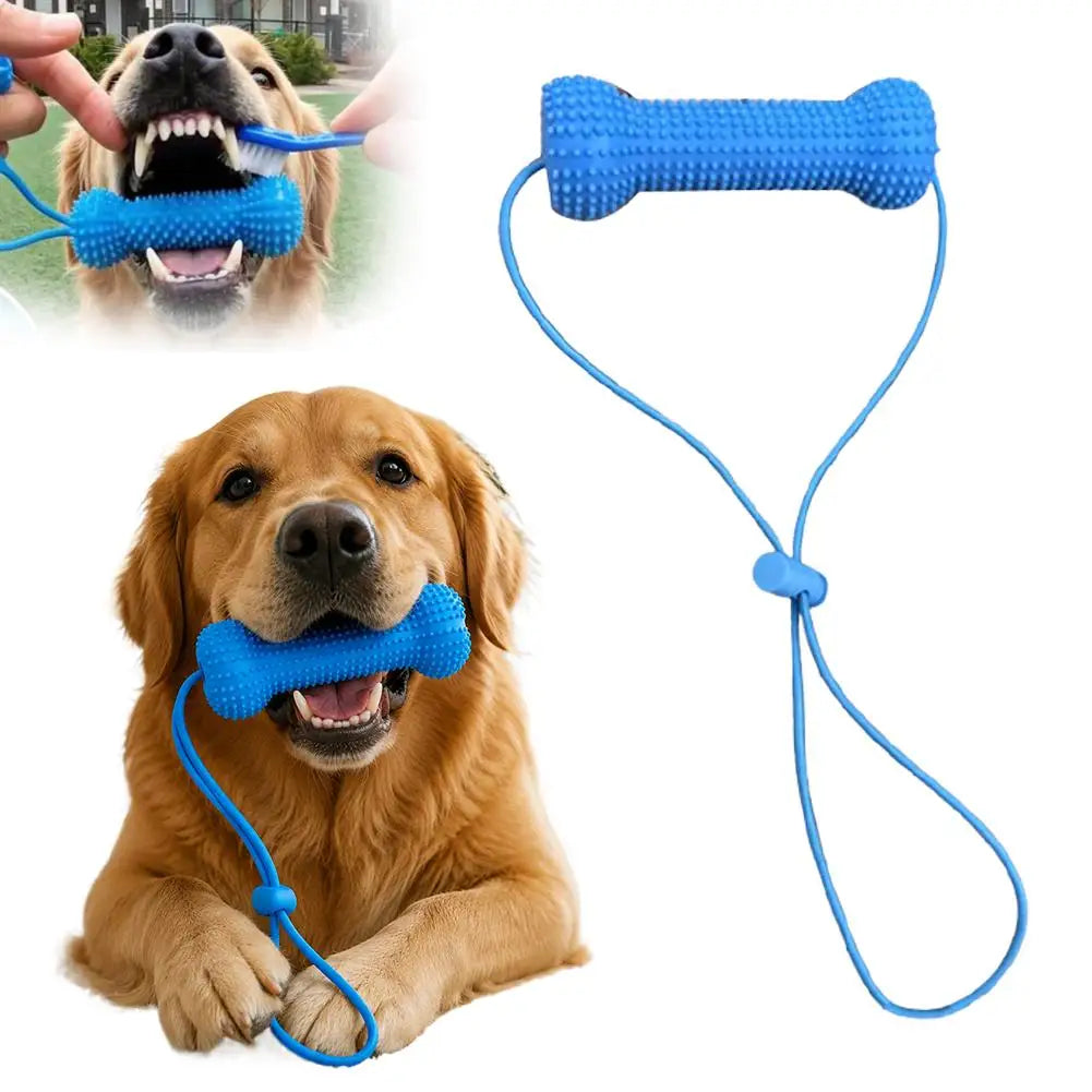 Dog Teething Chew Toy Pet Teething Stick Interactive Relieve Boredom Adjustable Lanyard Durable Molar Teeth Cleaning Pet Toys