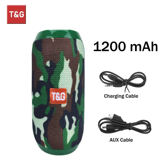 TG117 Bluetooth Speakers Portable Wireless Sound Box  Outdoor Loudspeaker Waterproof Stereo Surround Supports TF Radio