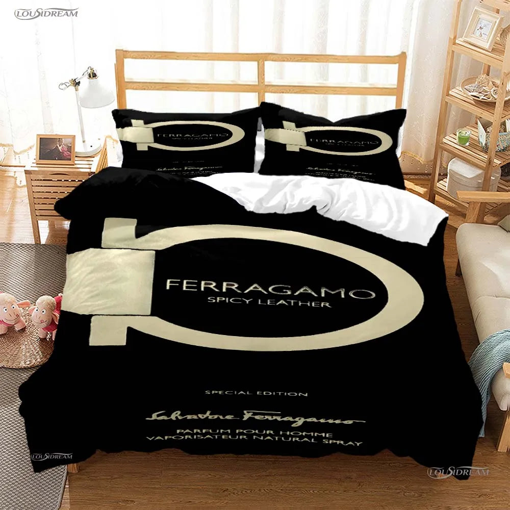 Fshion Luxury Brand Casal All Season Duvet Cover Comforter Bedding Set Soft Quilt Cover and Pillowcases Single/Double/Queen/King
