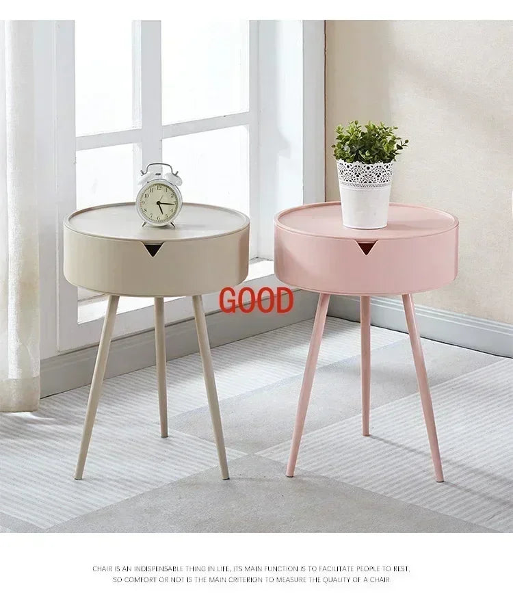 Modern Simple Bedroom Bedside Table Rental Room with Bed Side Table Storage Small Table