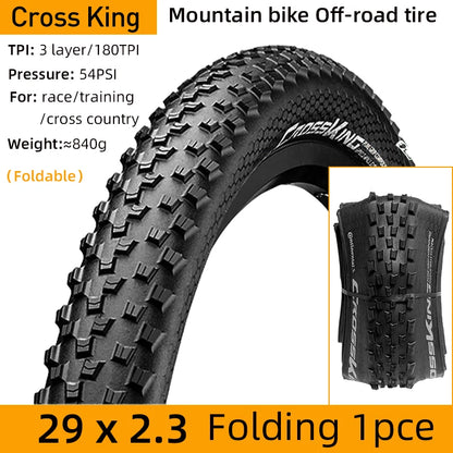 Continental CrossKing MTB/Mountain Bike Tire 27.5/29 x 2.3 Flodable Tubeless Ready Anti Puncture E-Bike Applicable Off-road Tyre