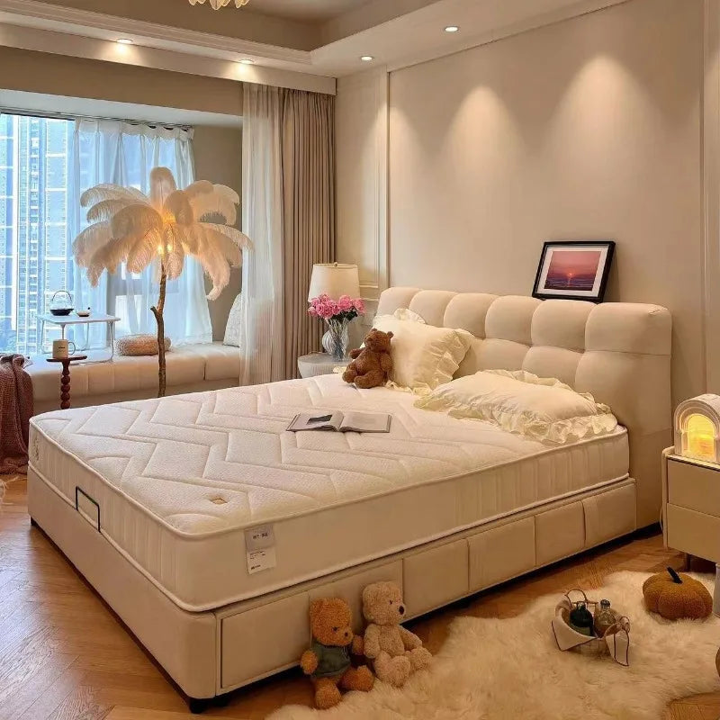 Bedroom Unique Bed Aesthetic Upholstered Frame French Lounge Bed Double Headboards Muebles Para El Hogar Home Accessories