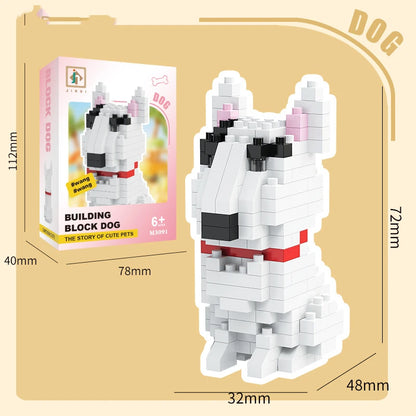 New Pet Teddy Husky Dog And Cat Toy Small Particle Building Blocks Puzzle Assembled Children's Toys