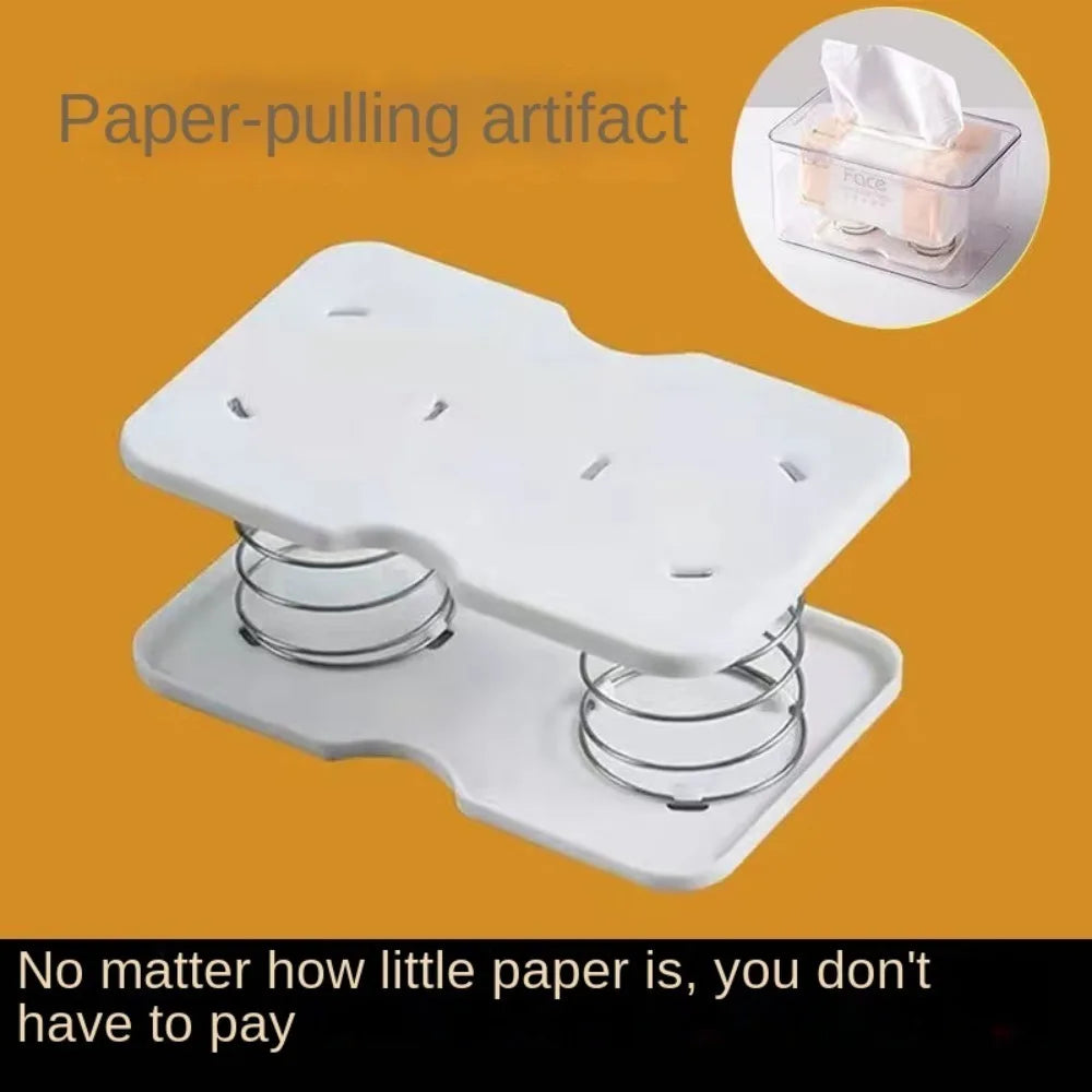 Creative Plastic Paper Towel Spring Pallet Practical High Elasticity Spring Tissue Box Bottom Paper White Double Springs