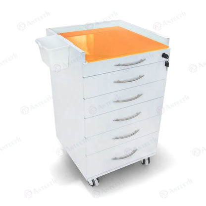 Professional Hospital Equipment Pedestal Cabinet Office Movable Storage Tool Cart 5 Drawers Clinic Mobile Dental Cabinet