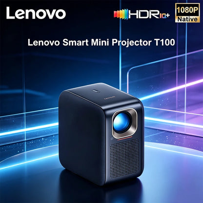 Lenovo T100 1080P Projector Full HD Support 4K Decoding 850 ANSI Home Cinema Auto Focus Movie TV Beamer Sealed Optical Engine