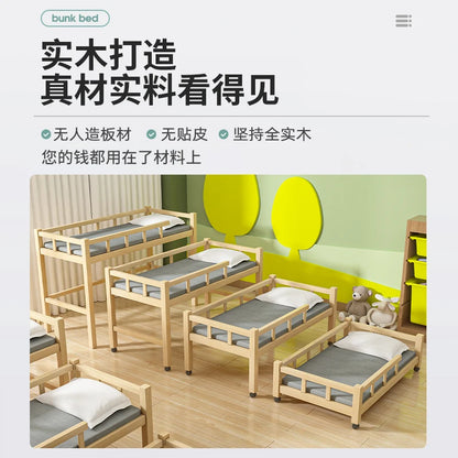 Upper And Lower Beds Push-pull Beds Log Economical Nap Beds Kindergarten Care Classes Pine Four-layer