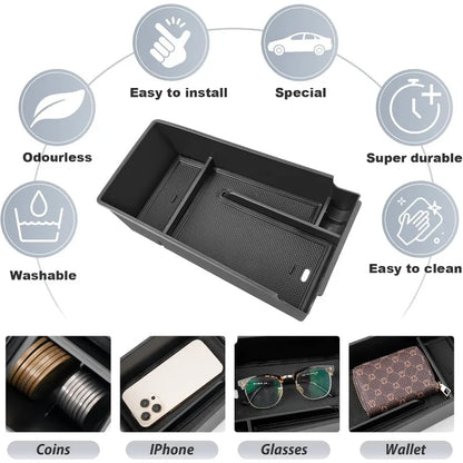 for 2021 2022 2023 2024 Kia K5 Center Console Organizer 2023 2024 K5 Storage Box Organizer Container Armrest Insert Organizer AB