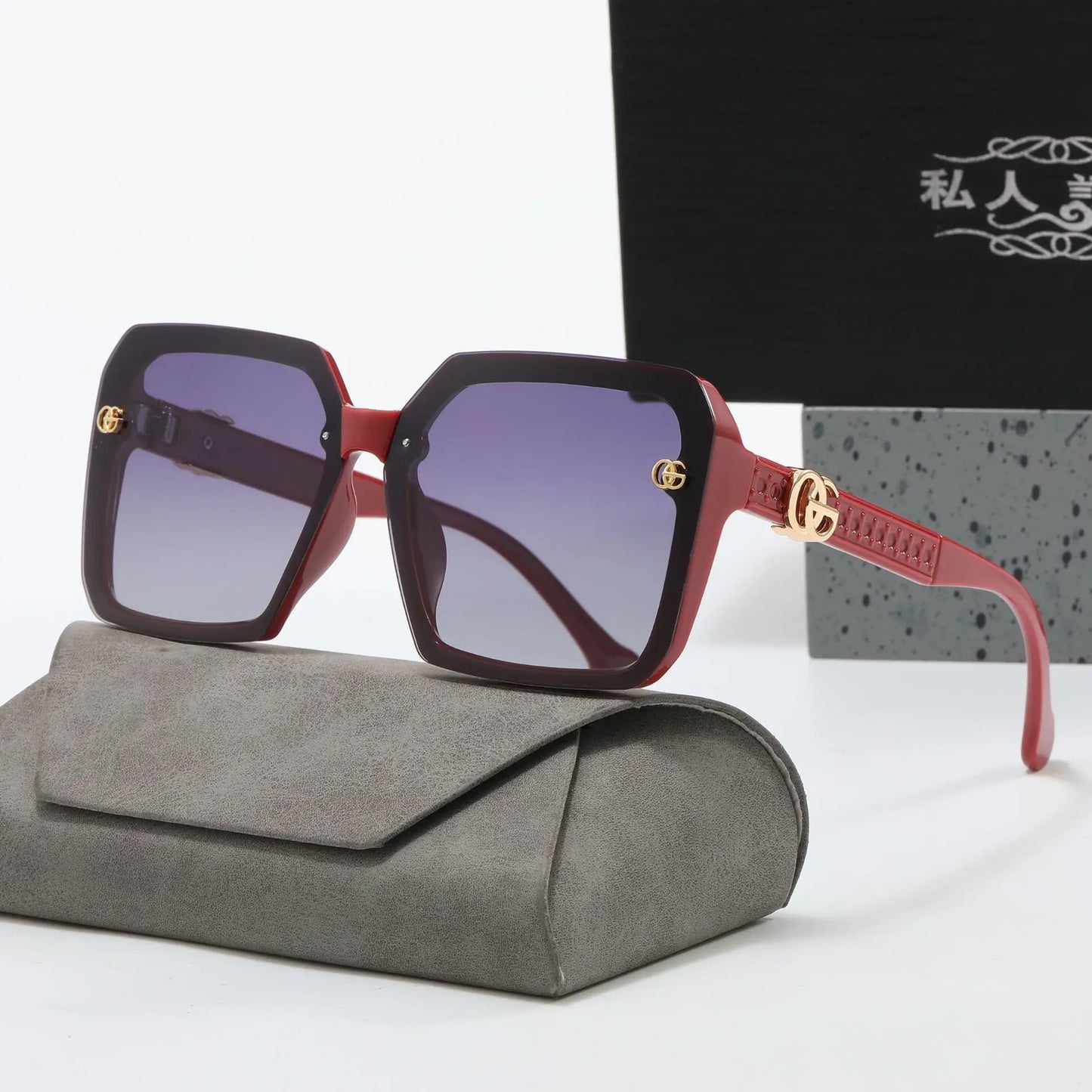2025 New Sunglasses Women Large Frame Sun Glasses UV Protection Female Eyeglasses Ladies Gafas De Sol Mujer  Gafas De Sol Mujer