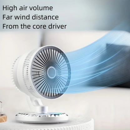 Portable air circulation fan household USB charging small fan, suitable for home, office and kitchen use.