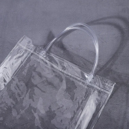 10/20Pcs Transparent Gift Bag with Handle Wedding Birthday Party Candy Gift Packaging Reusable Tote Bag Christmas Baby Shower