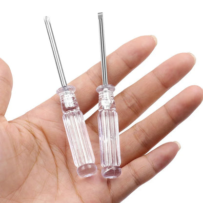 3mm Mini Transparent Cross Screwdriver Phillips Slotted Screw Driver Small Manual Precision Home Appliances Repair Tool DIY Home