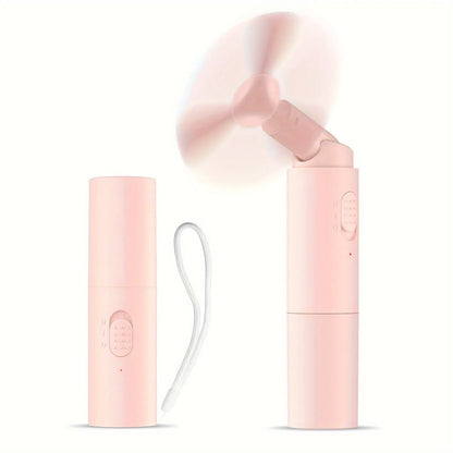 Portable mini fan, USB charging small fan, foldable outdoor portable fan, suitable for office, travel, camping, and outdoor use