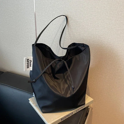 Nylon Solid Color 2025 New Product Designer Handbag Large Capacity Versatile Fashion Shoulder Bag Soft Commuter Simple Tote Bag