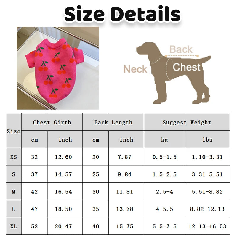 Luxury Dog Clothes for Girl Dog Pullover Knitwear Chihuahua Bichon Sweet Sweater Puppy Outfit Jacket Warm Winter Pet Clothing