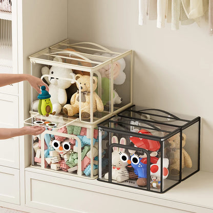UFORU Toy storage bag large capacity basket home living room high appearance level baby wooden box finishing box artifact
