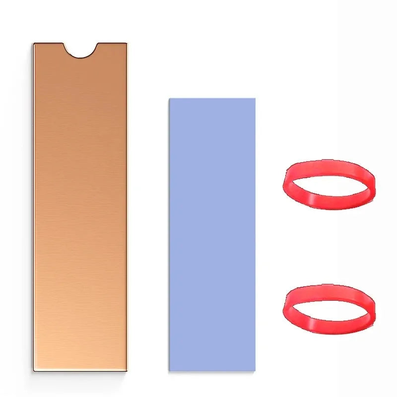 TEUCER M.2 Copper Heatsink NVMe 2280 SSD Copper Cooler Solid State Disk Radiator with Thermal Silicone Pad for Laptop Desktop