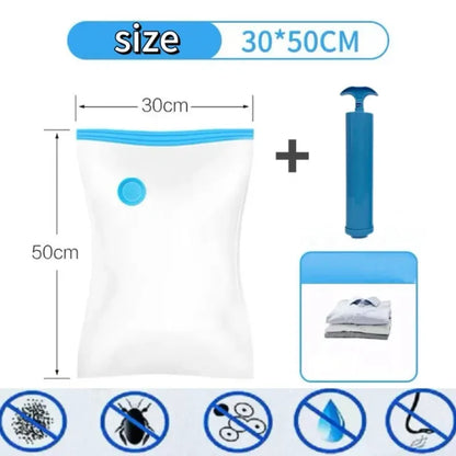 Vacuum Storage Bags,for Bedding,Pillows,Towel,Clothes Space Saver Travel Storage Bag,With Hand Pump,Vacuum Bag Package