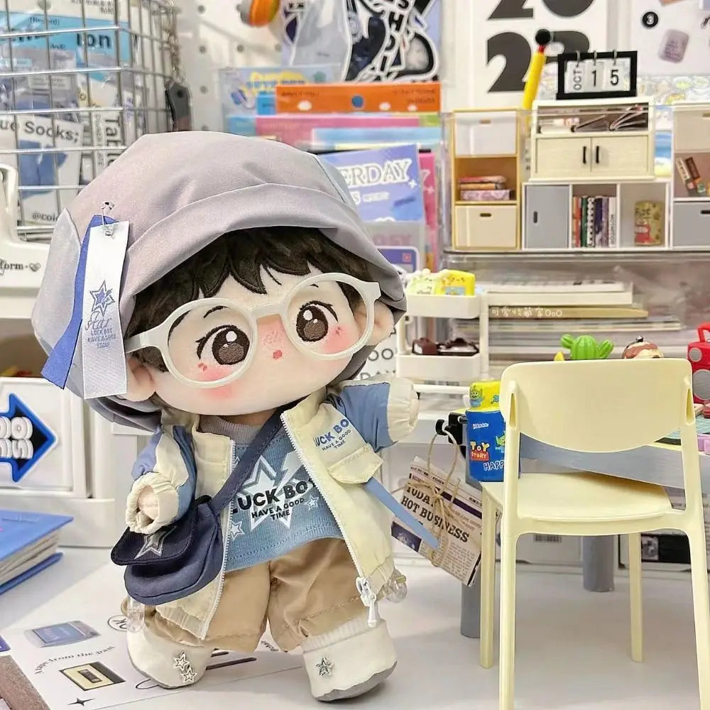 Hoodie 20cm Plush Toy Clothes Overalls Shoulder Strap Cotton Doll Clothes Sportswear Mini Plush Toy Clothes Doll Accessories
